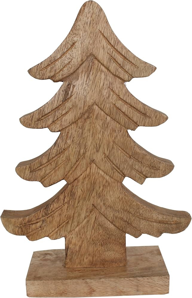 Wood Chritmas Tree, Table Top, Seasonal Décor, Natural Color Wood (18" H x 12" W) | Amazon (US)