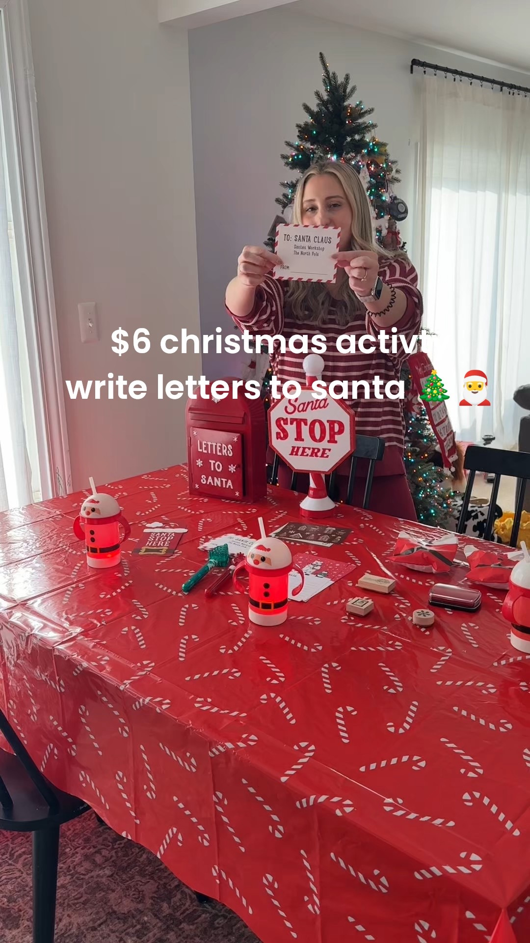 $6! Christmas activity: write letters to Santa but make it even more fun! I set up the letter kit with a fun santa mail box and Santa sign and some Christmas treats in Santa bags 

#LTKHoliday #LTKSeasonal #LTKGiftGuide