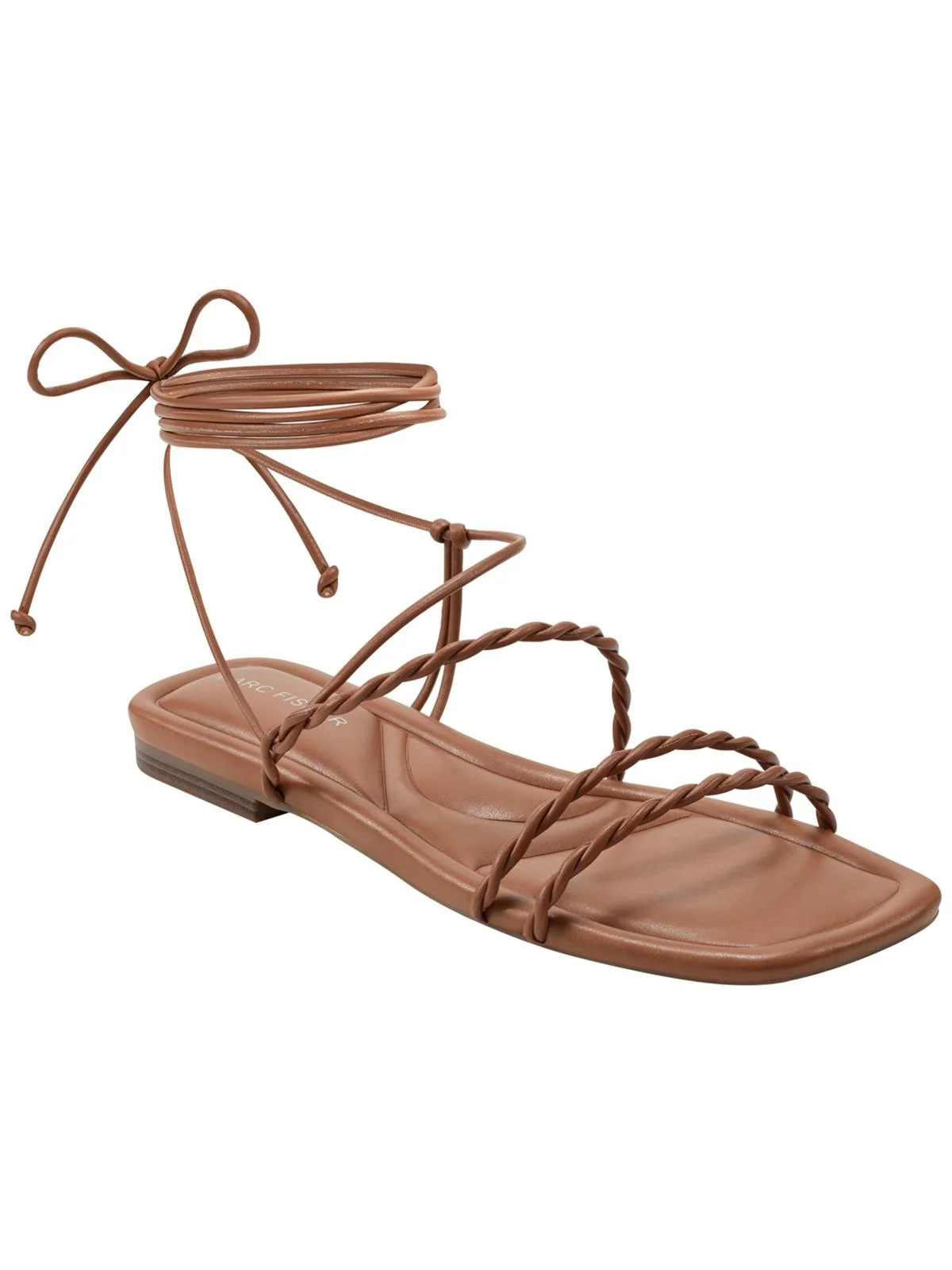 Marc Fisher Womens Lakita Faux Leather Square Toe Gladiator Sandals | Walmart (US)