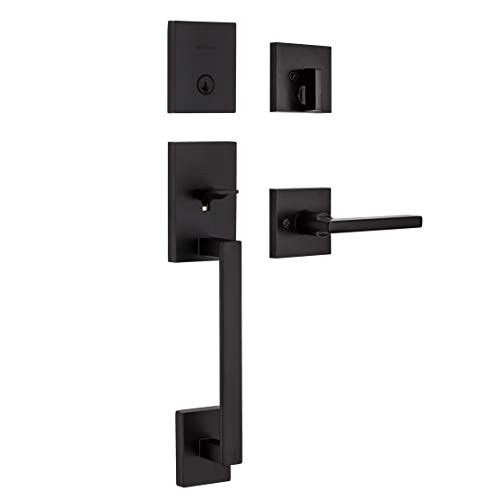 Kwikset 98180-020 San Clemente Single Cylinder Low Profile Front Lock Handleset with Halifax Door... | Amazon (US)