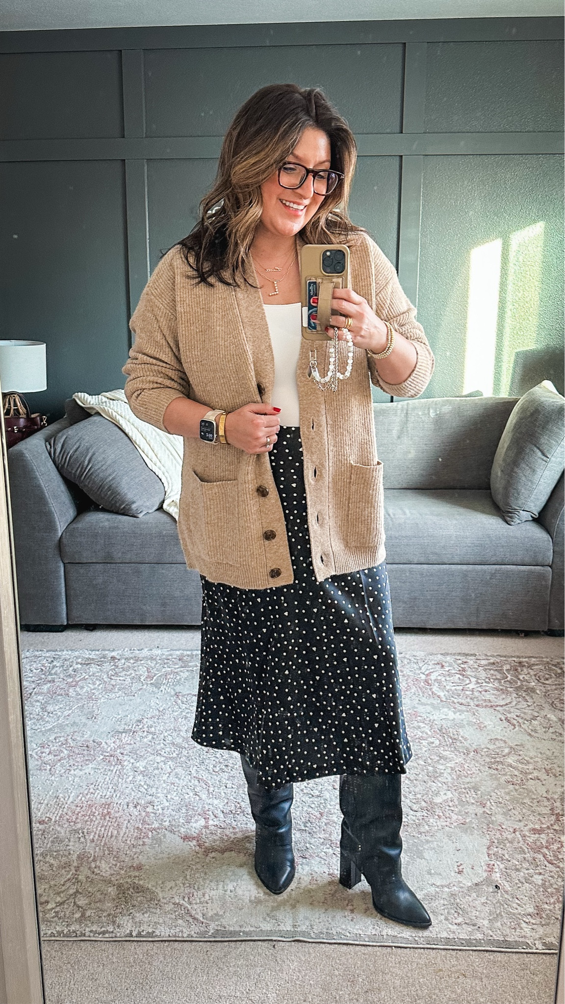 Cardigan (XL) - Macy’s
Cami (L) - Spanx
Skirt (L) - Macy’s
Boots - Nordstrom (these are sold out but I’ve linked similar. 

#macyspartner 

#LTKOver40 #LTKMidsize #LTKSaleAlert