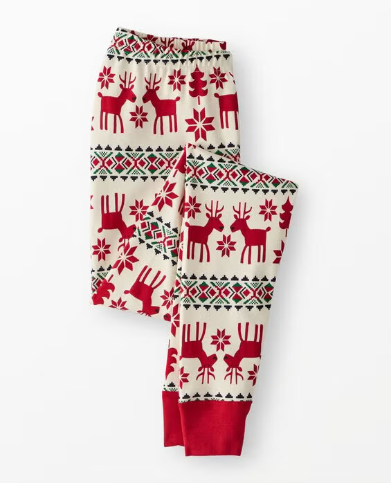 Dear Deer Holiday HannaJams™ Pajama Pants in 100% Organic Combed Cotton - Size Adult XXL by Hanna Andersson | Family Matching Pajamas | Hanna Andersson