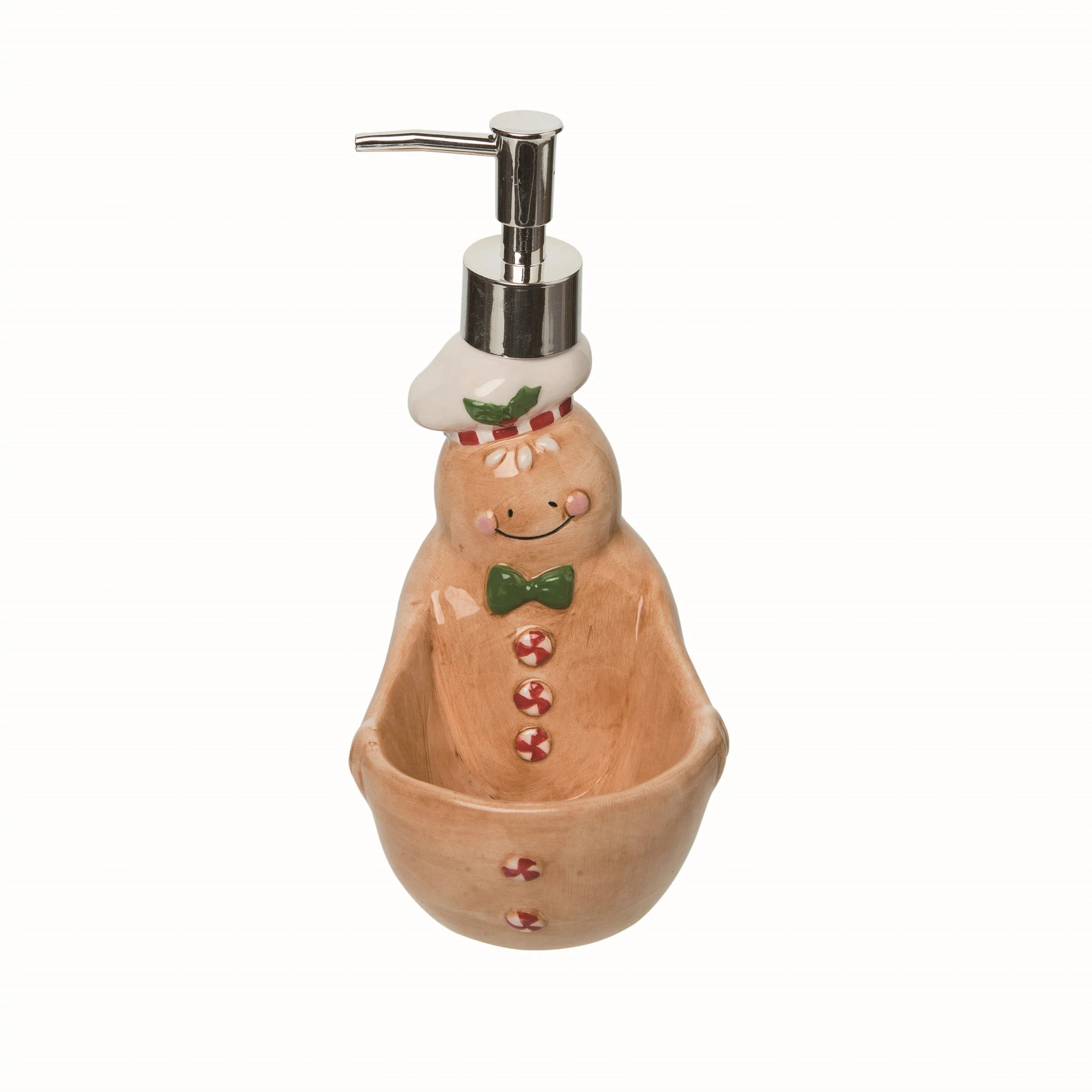 Ceramic Brown Christmas Soap Dispenser and Sponge Holder | Wayfair North America