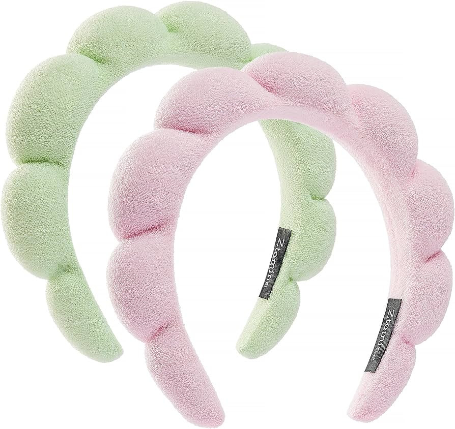 Spa Headbands for Washing Face or Facial, Set of 2 Skincare Headbands, Terry Cloth Headband Face ... | Amazon (US)