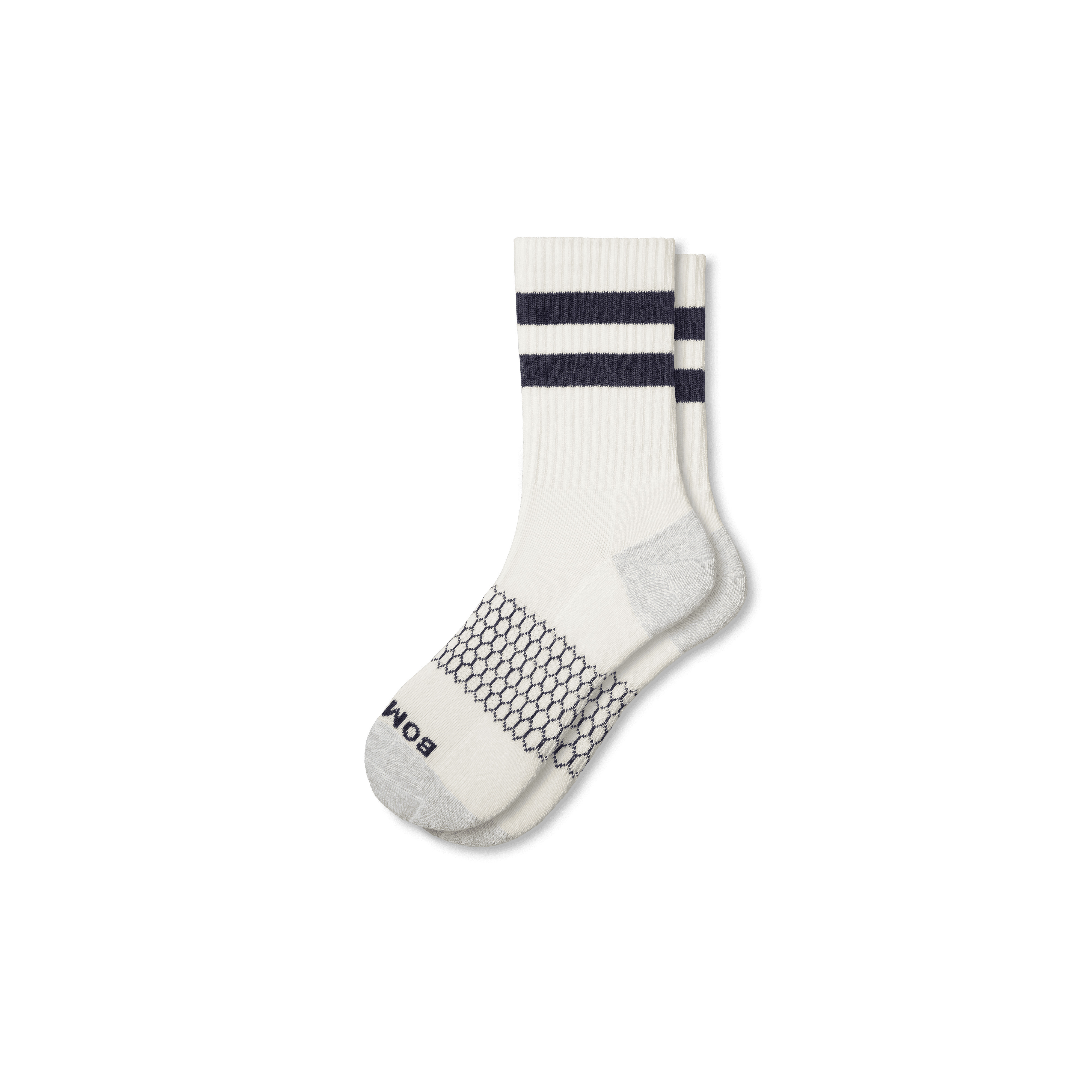 Women's Vintage Stripes Half Calf Socks - Navy - Large - Cotton Blend - Bombas | Bombas
