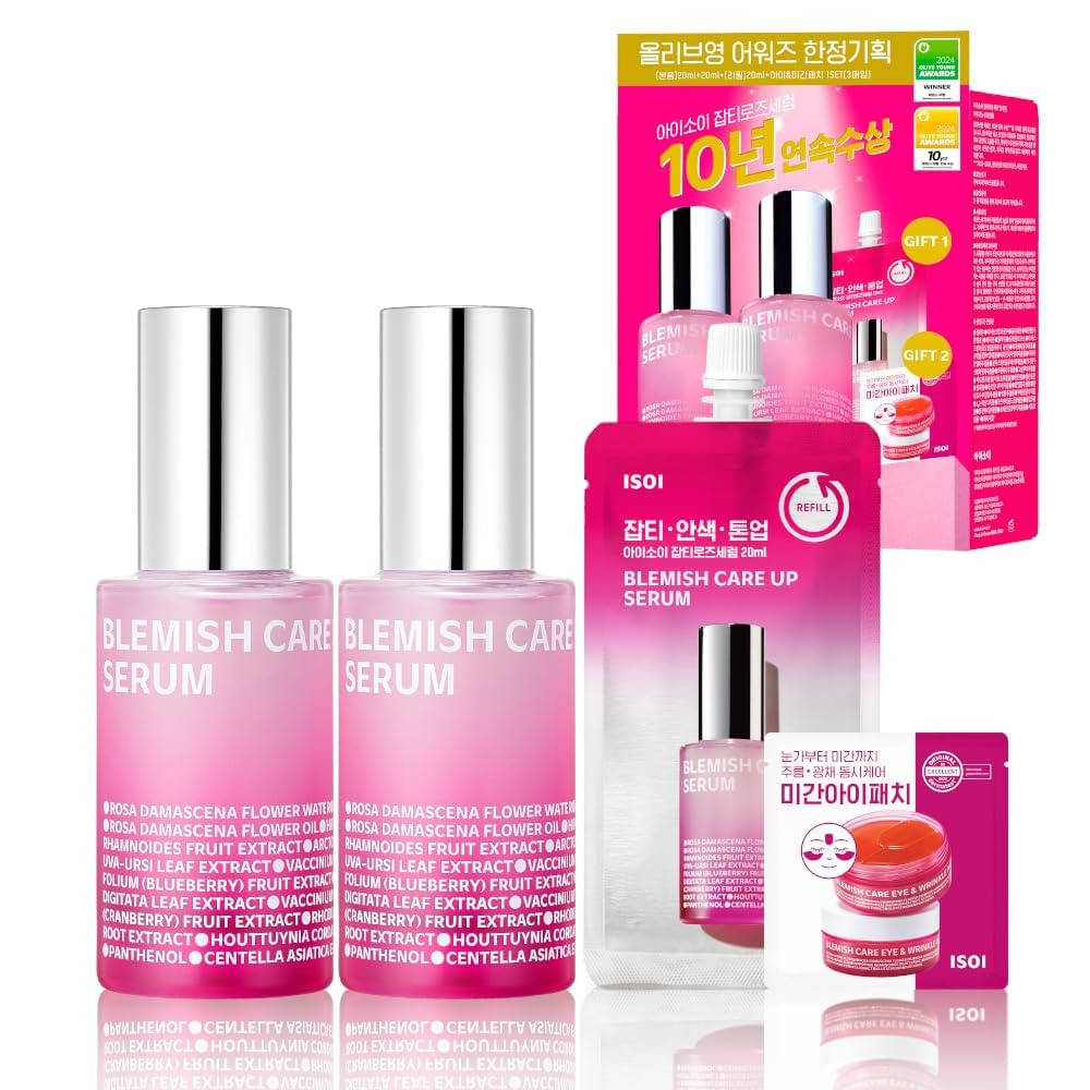 ISOI Blemish Care Up Serum Triple Set, Korean Skin Care for Glass Skin Radiance, Includes 2 Full ... | Amazon (US)