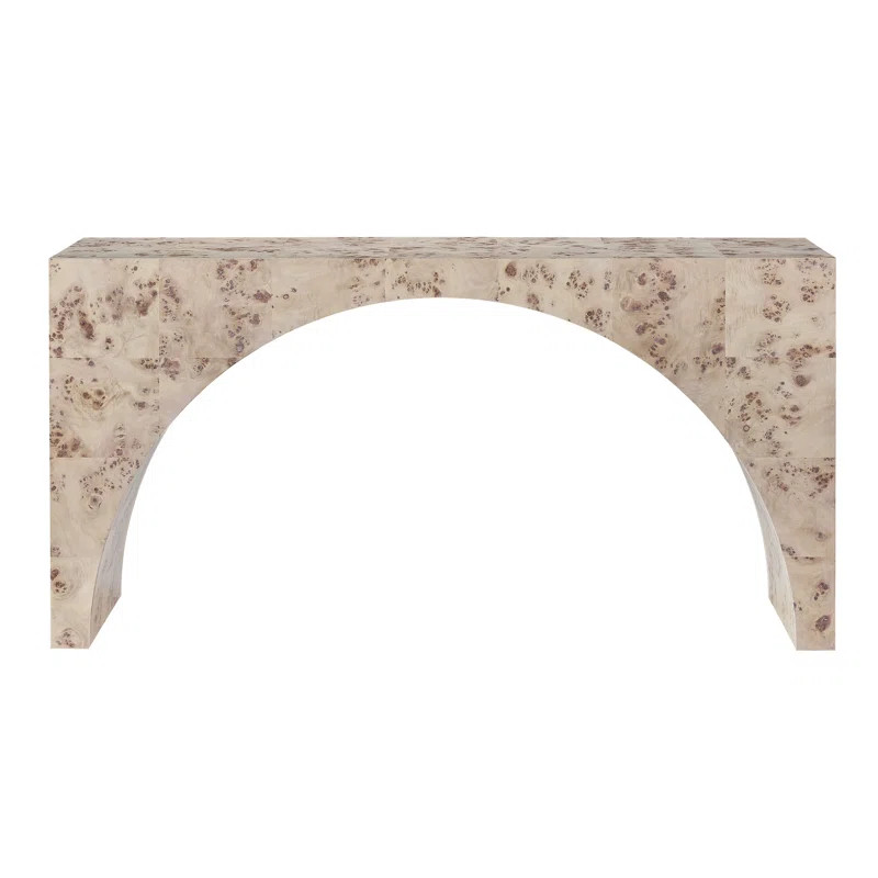 60" Arc Burl Console Table | Wayfair North America