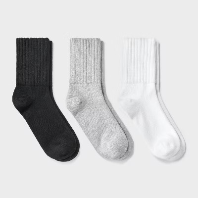 Women's Short Slouch 3pk Ankle Socks - Universal Thread™ 4-10 | Target