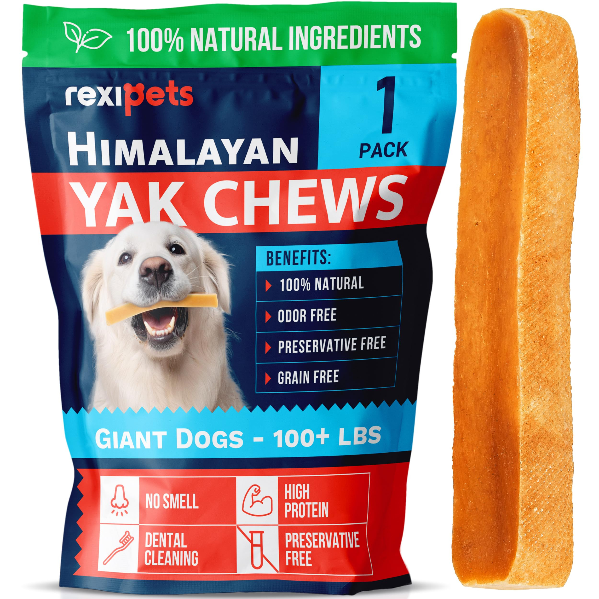100% Natural Yak Cheese Himalayan Made Dog Chews All Breeds - Lactose Free Yak Chew for Small Med... | Amazon (US)