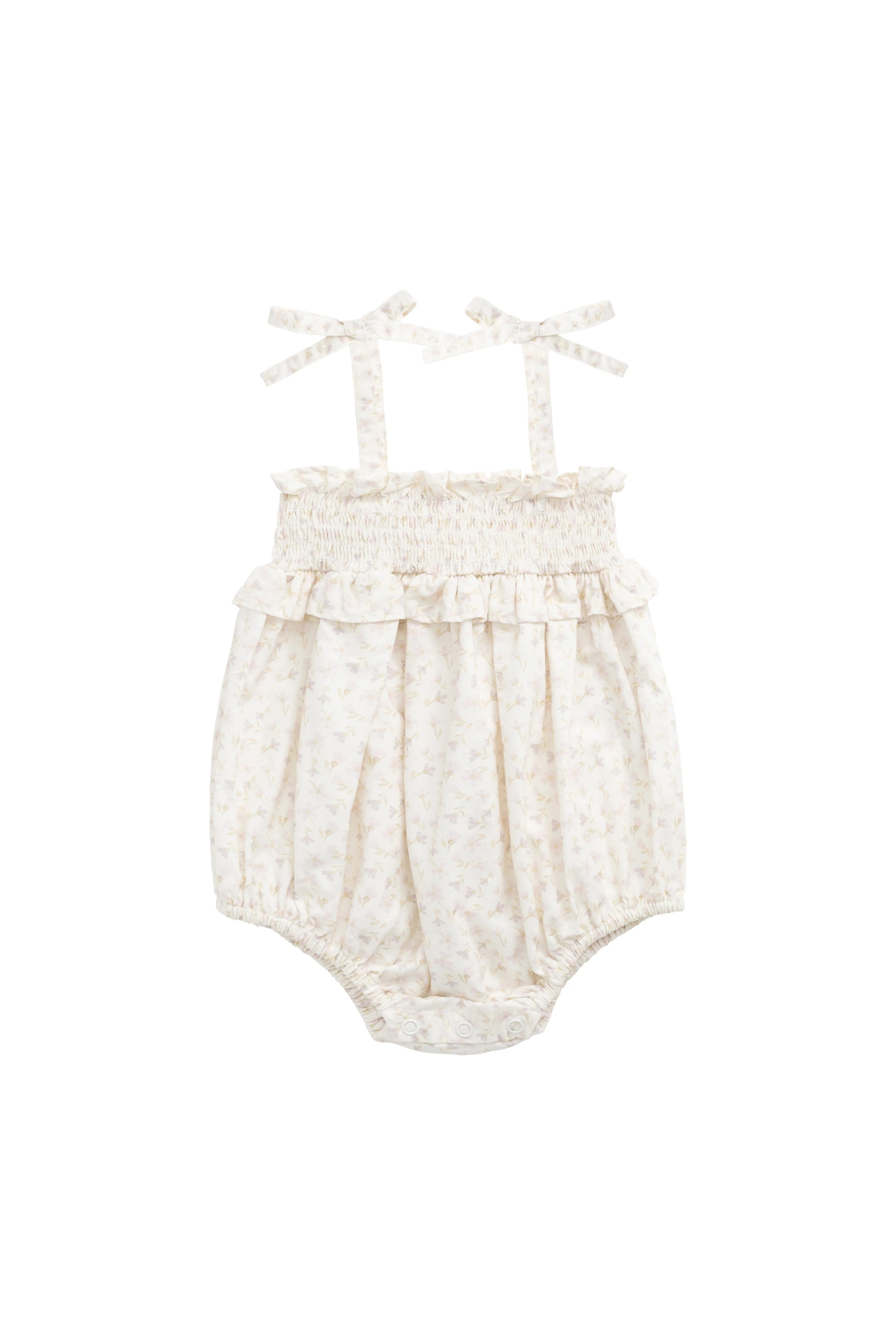 Organic Cotton Cleo Playsuit - Aries Mauve | Jamie Kay