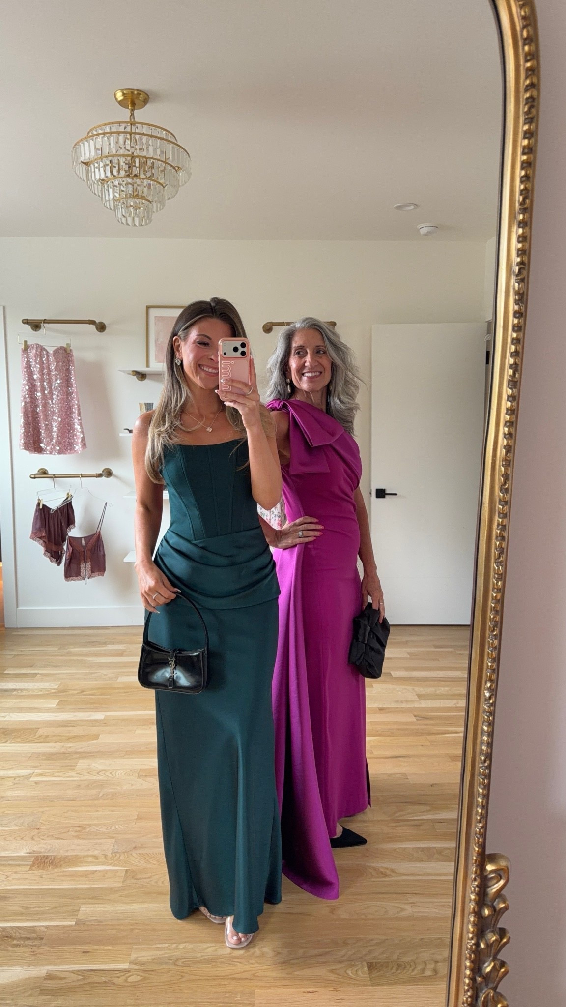 emerald green satin corset strapless bodice and draped skirt, magenta satin one-shoulder with an oversized bow shoulder detail betsy & adam wedding guest dresses ✨💍

electric picks: emerson20 
lulus: emerson20 (first purchase only) 

I’m 5’4” & am wearing my usual size smalls/2 

mom is 5'4" and typically wears a medium/6

fall wedding guest dresses, wedding guest dresses, cocktail dresses, semi-formal dresses, black tie wedding guest dresses, destination wedding guest dresses, garden party dresses, wedding guest outfit ideas

#LTKgrwm #LTKSeasonal #LTKWedding