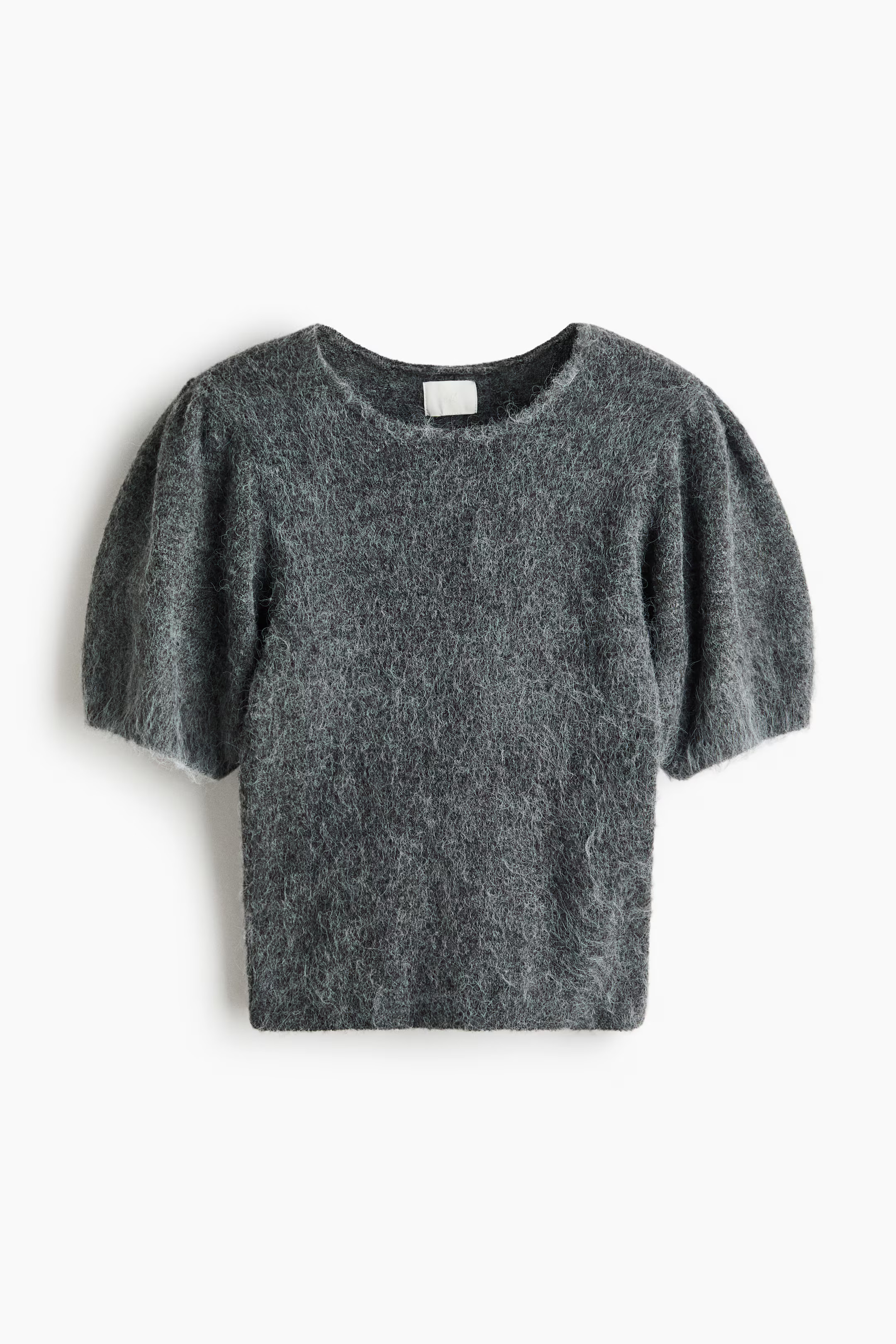Knitted puff-sleeved top | H&M (UK, MY, IN, SG, PH, TW, HK)