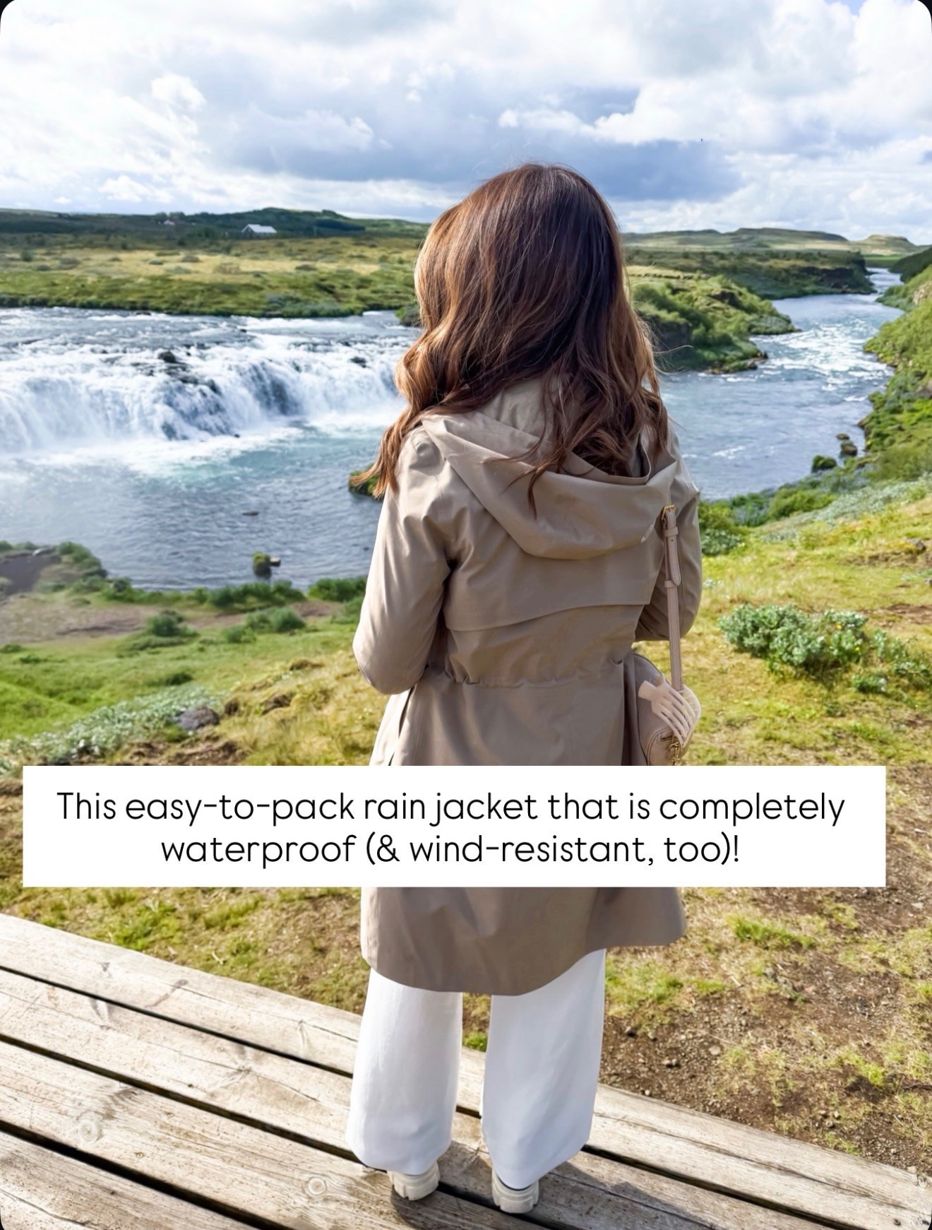 Lululemon Rain Rebel Jacket in size 2. Colors are wacky khaki and light ivory. Water proof and wind resistant - this keeps you very warm! You can cinch in the waist and the hood. Has zippered pockets on the inside and outside. Iceland outfit. Europe outfit. Switzerland outfit.

#LTKootd #LTKTravel #LTKgrwm