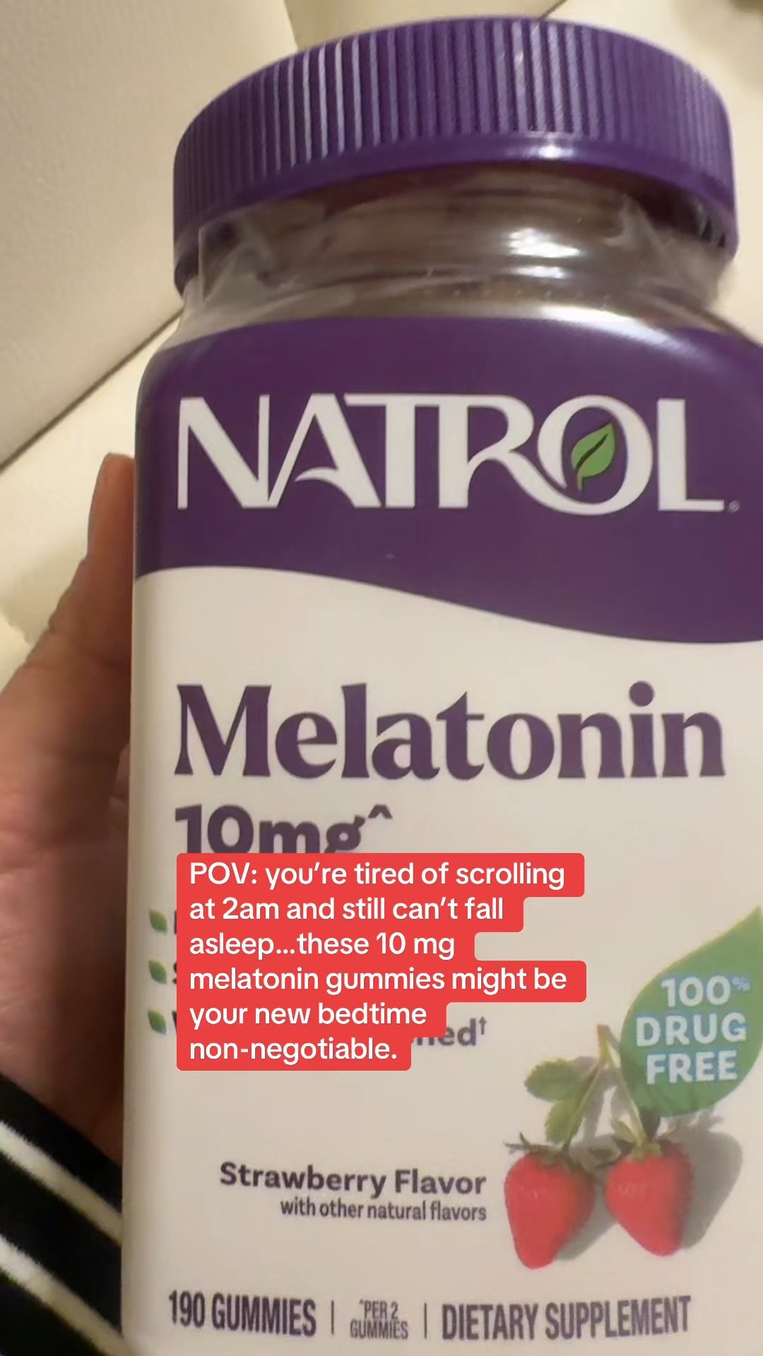 Struggling with sleep as a busy mom? This Natrol Melatonin 10mg Strawberry has been a game-changer—fall asleep faster, stay asleep longer, and wake up refreshed, all drug-free!Tasty strawberry flavor with no artificial junk, perfect for my nighttime routine after chasing toddlers all day. Who’s ready for better Zzz’s? Tap to shop!

#LTKselfcare #LTKgrwm #LTKdayinmylife