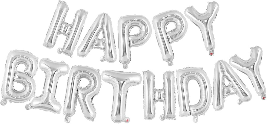 Happy Birthday Balloons Banner 16 Inch, Foil Balloons Personalized Name Letters Balloons Sign Bir... | Amazon (US)