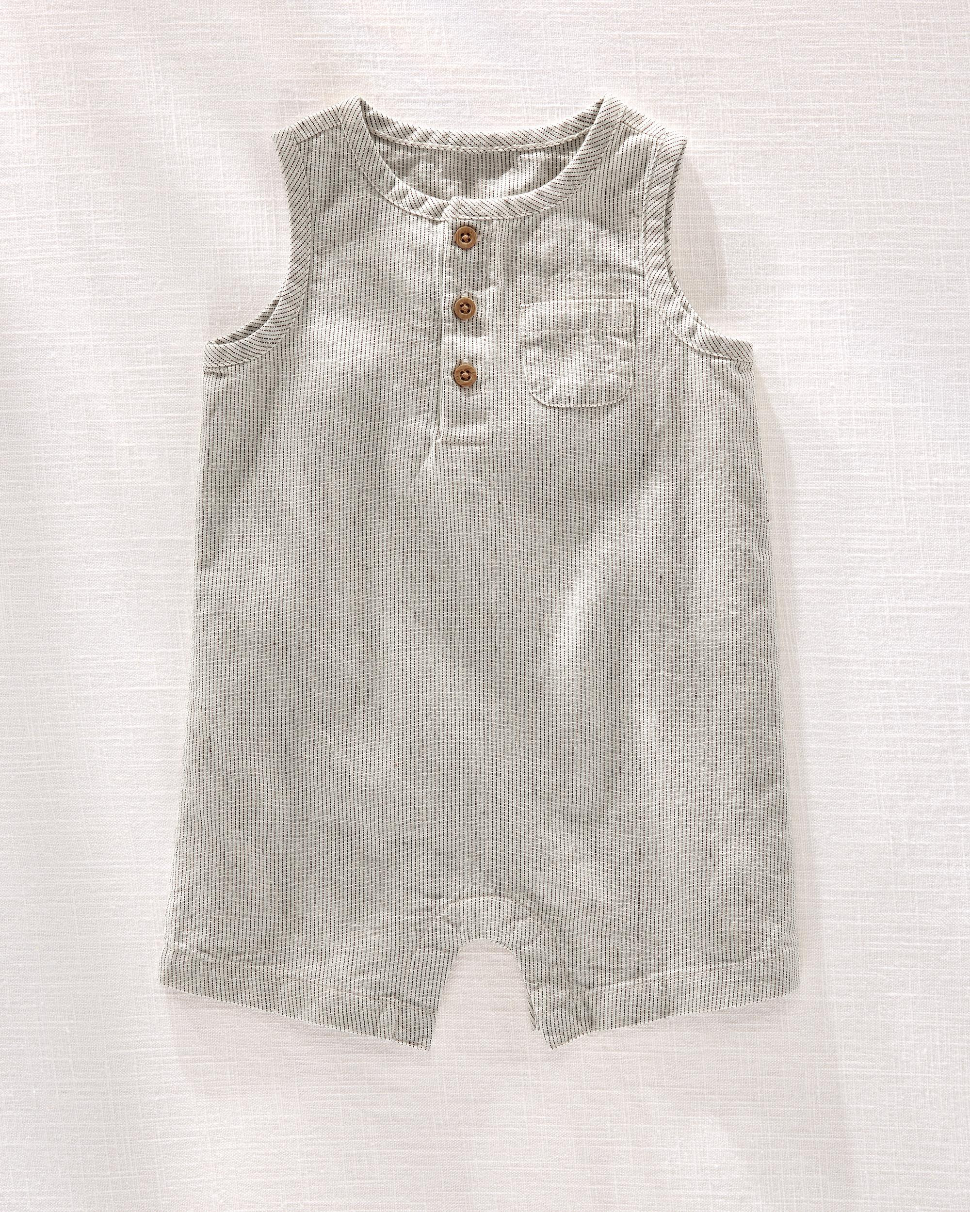 Baby Hilary Duff Striped Linen Romper | Carter's