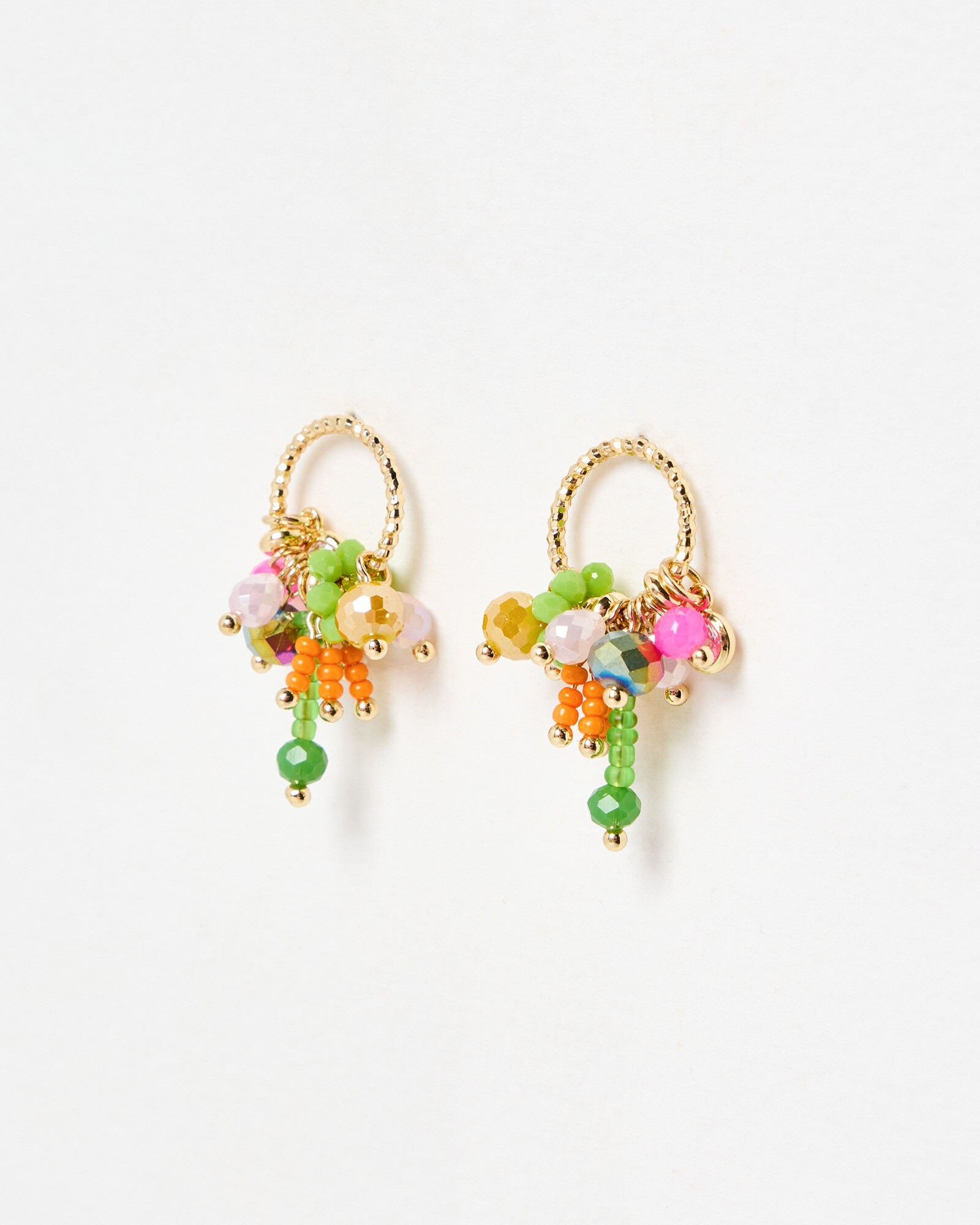 Tatiana Loop & Beaded Cluster Statement Earrings | Oliver Bonas | Oliver Bonas (Global)