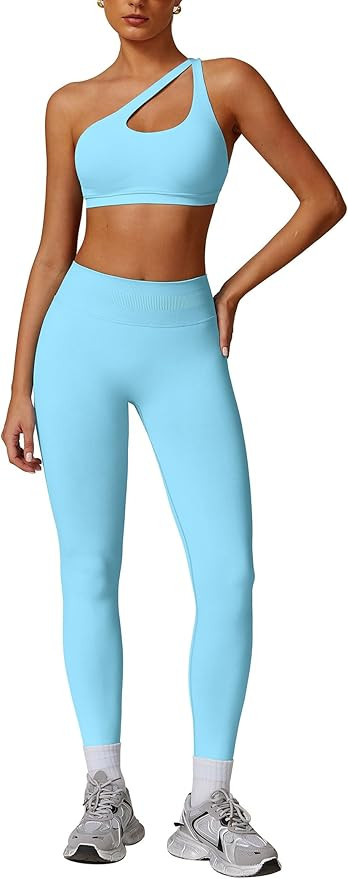 ABOCIW Women Workout Sets Seamless High Waist Scrunch Butt Lifting Gym Leggings Cutout One Should... | Amazon (US)