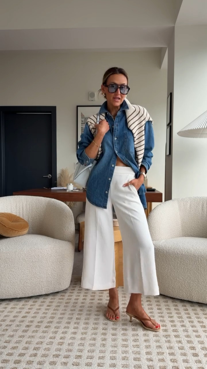 The denim shirt you all loved last month and my best selling pants are both included in the Aritzia private sale! Pants are 40% off, which means cost per wear is low right away! These are two staples you can wear with everything and I’m so excited they are both included!

#LTKSaleAlert #LTKOver40 #LTKWorkwear