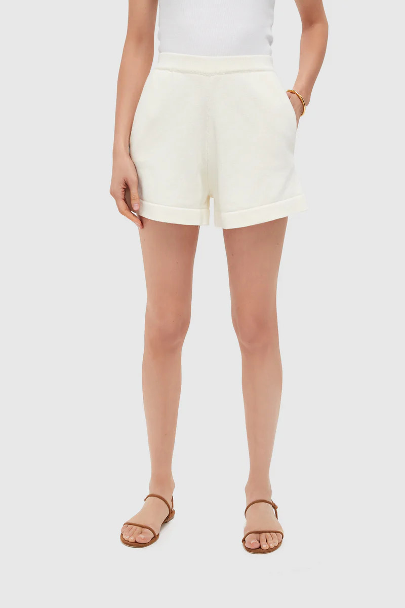 Ivory Knit Beau Shorts | Tuckernuck (US)
