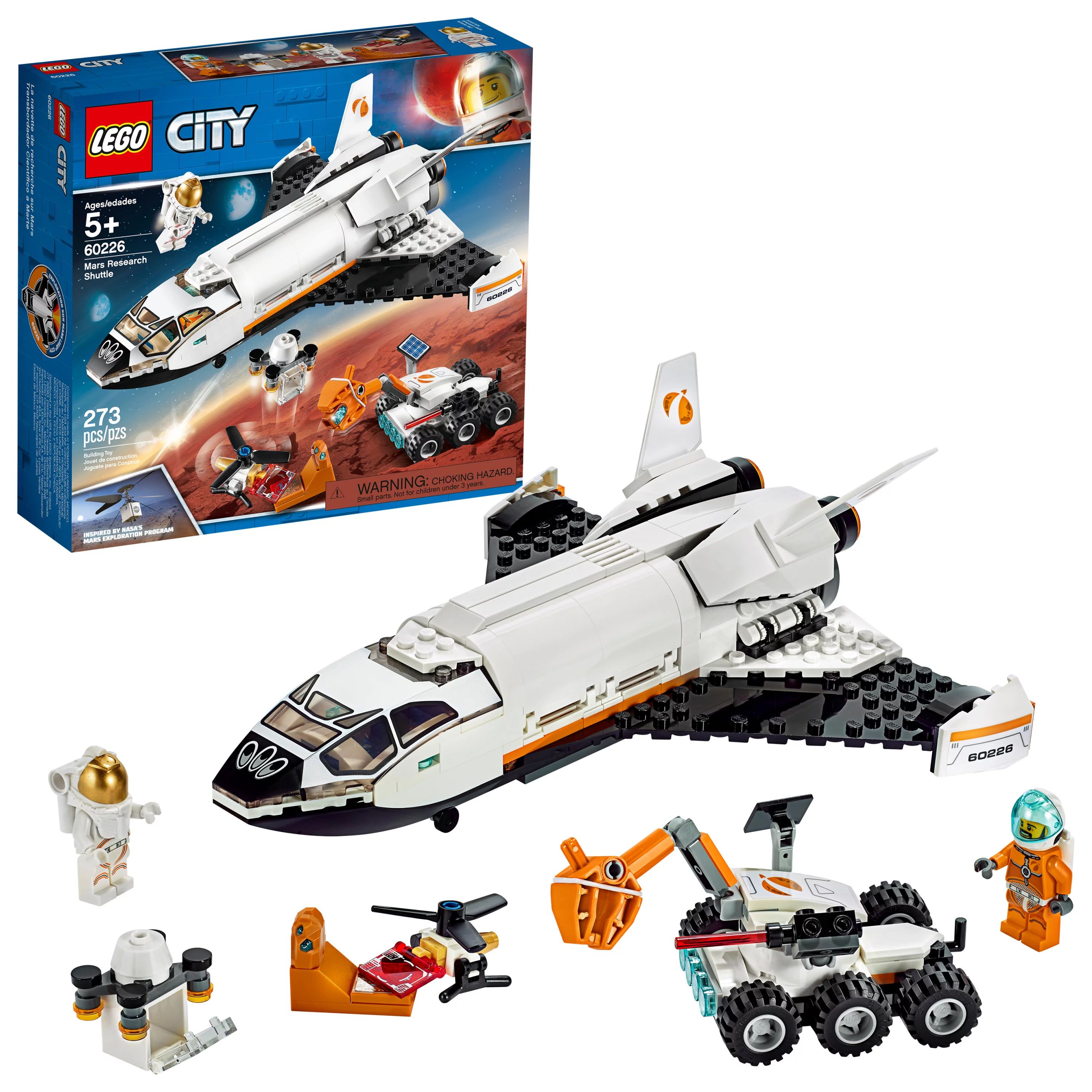 LEGO City Space Mars Research Shuttle 60226 Space Shuttle Building Kit - Walmart.com | Walmart (US)