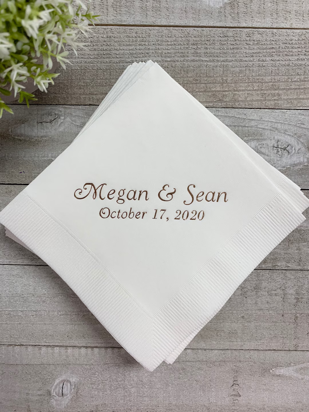 50 Personalized Napkins Personalized Napkins Wedding Personalized Cocktail Beverage Paper Anniver... | Etsy (US)