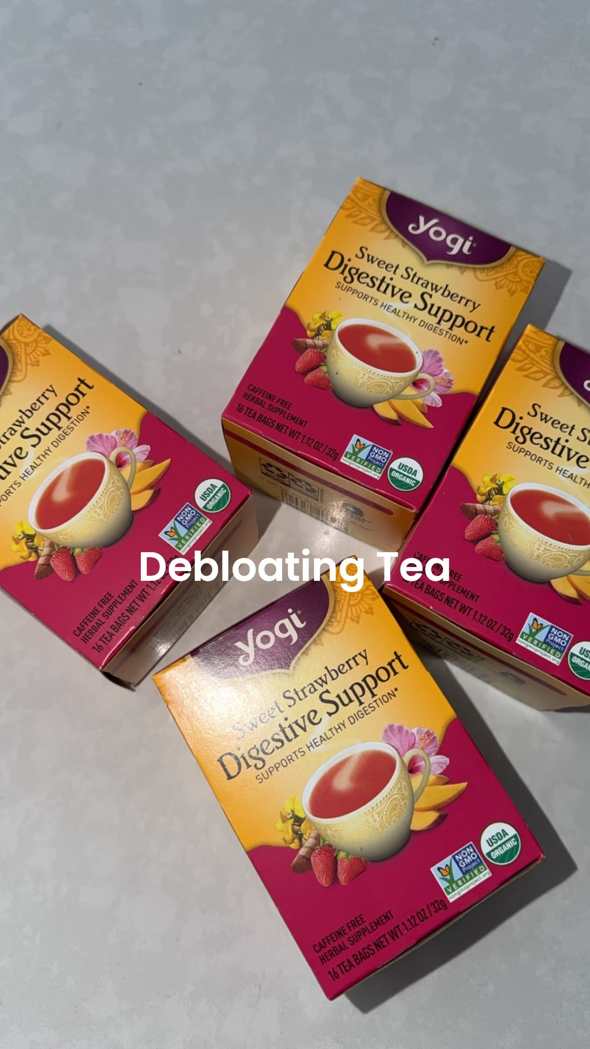 A debloating tea that actually works! I steep 3 tea bags each night! 