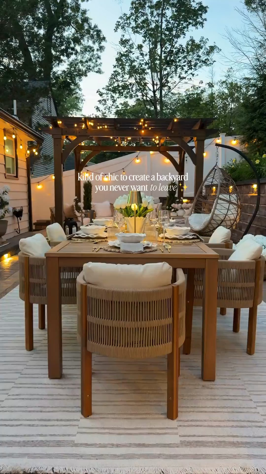 Still one of my favorite little corners of our home. 🌿🤎

I love how this outdoor space feels like a natural extension of everything inside — cozy, inviting, and made for lingering a little longer.

Whether it’s dinner outside, slow evenings, or just enjoying a quiet moment together, this is the kind of space that makes you want to spend more time outdoors. ✨

There’s just something special about creating an outdoor space that feels comfortable and lived-in, not just pretty.

#LTKHome #LTKSeasonal #LTKmomlife