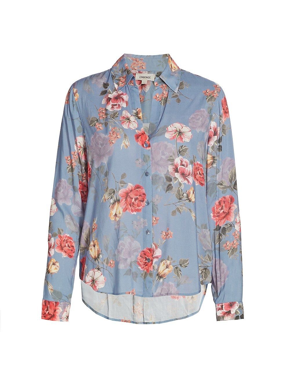 L'Agence Women's Holly Floral Blouse - Antique Rose - Size Large | Saks Fifth Avenue