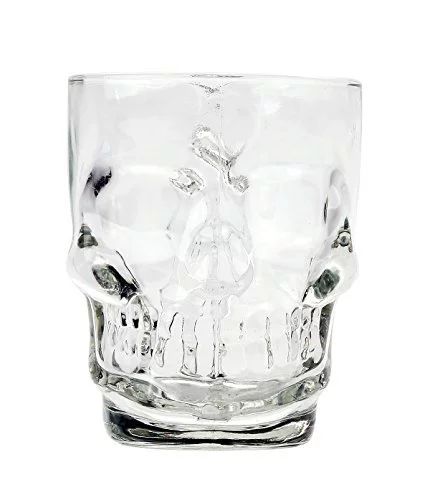 Novelty Glass Skull Face Drinking Mug 18oz Beer Juice Water Drinking Glasses | Walmart (US)