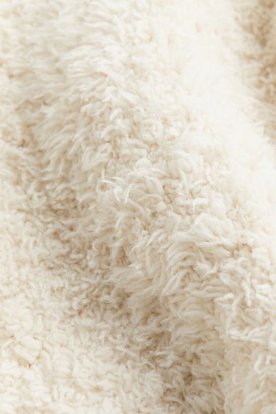 Fluffy-knit Loungewear Top - Natural white - Ladies | H&M US | H&M (US + CA)