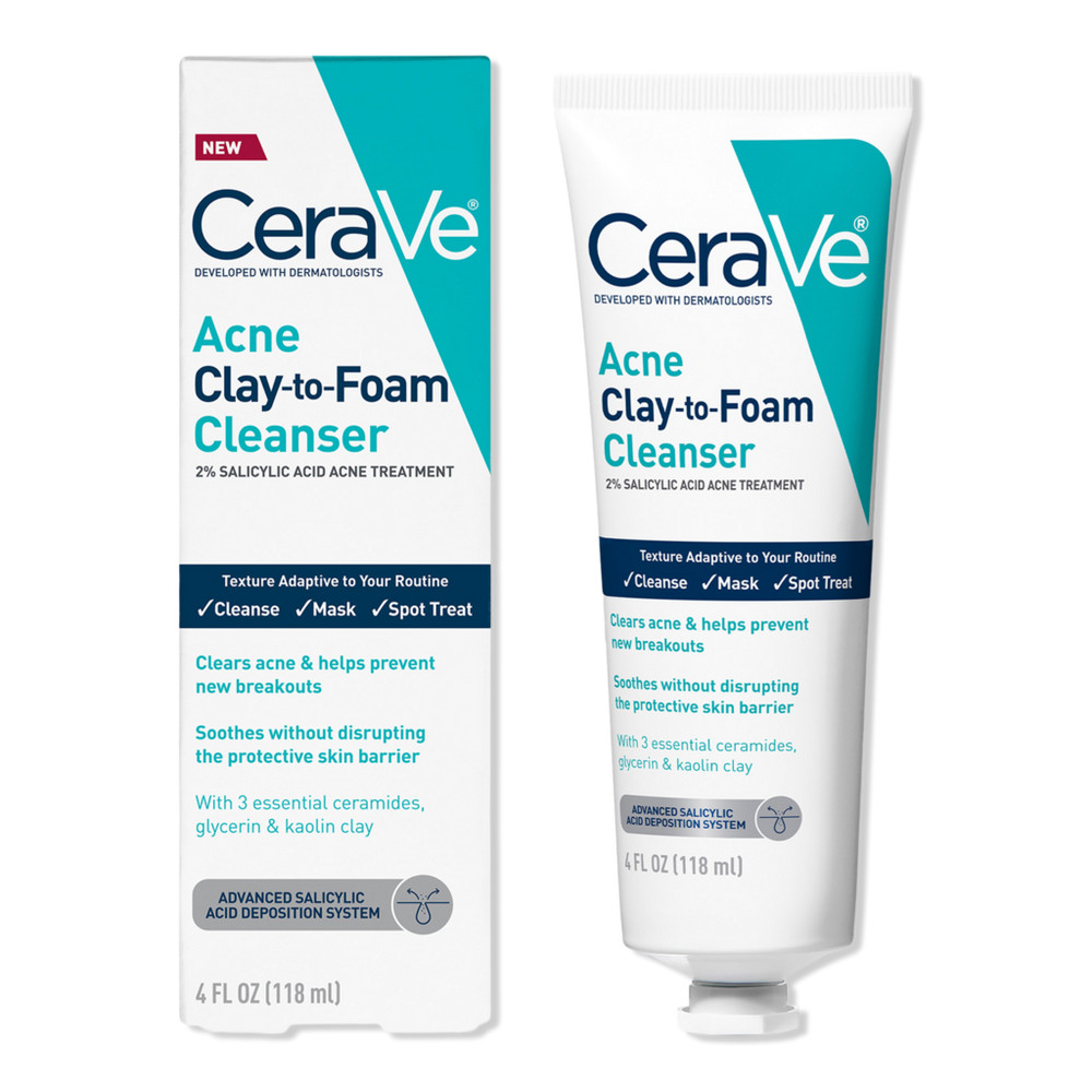 CeraVe Acne Clay-to-Foam Facial Cleanser | Ulta