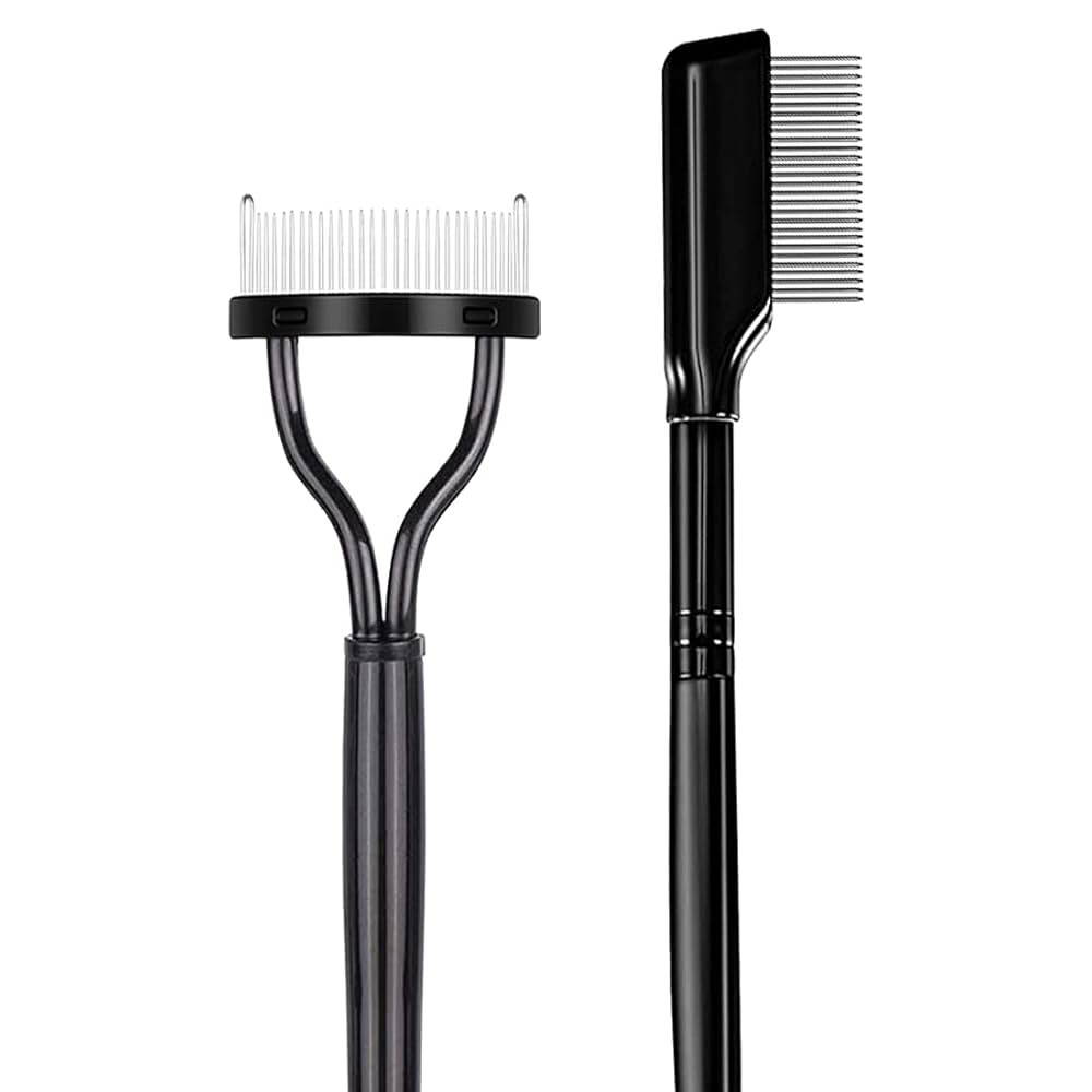2Pcs Eyelash Separator, Eyelash Comb Lash Brush Separator, Lash Comb Eyelashes Curler Makeup Masc... | Amazon (US)