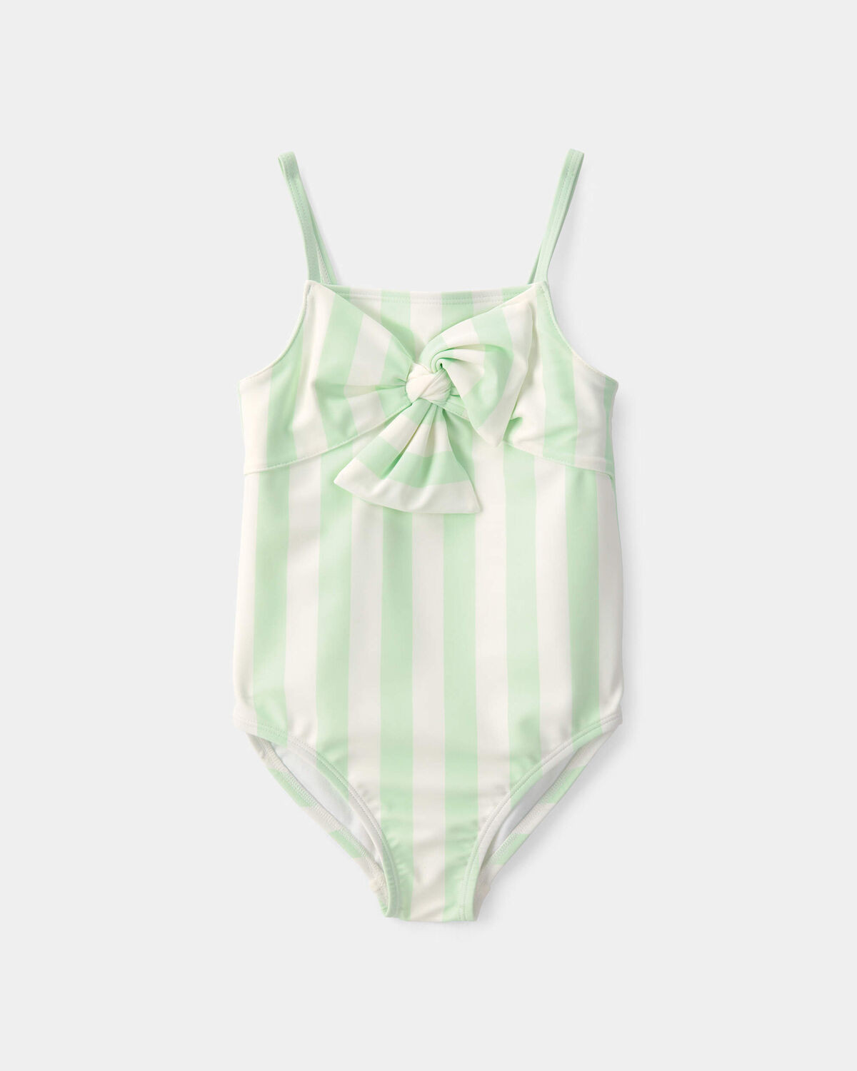 Toddler Girl 1-Piece Striped Swimsuit - Green/Ivory | Carter's | Carter's Inc
