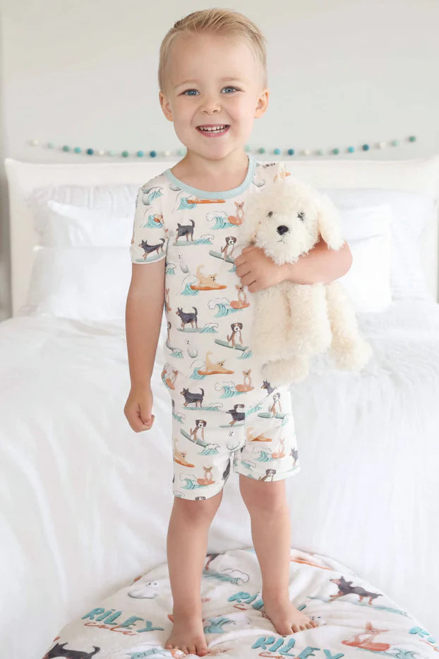 Paddle Pups Two Piece Pajama Set | Caden Lane