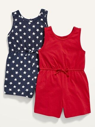 2-Pack Sleeveless Jersey Romper for Toddler Girls | Old Navy (US)