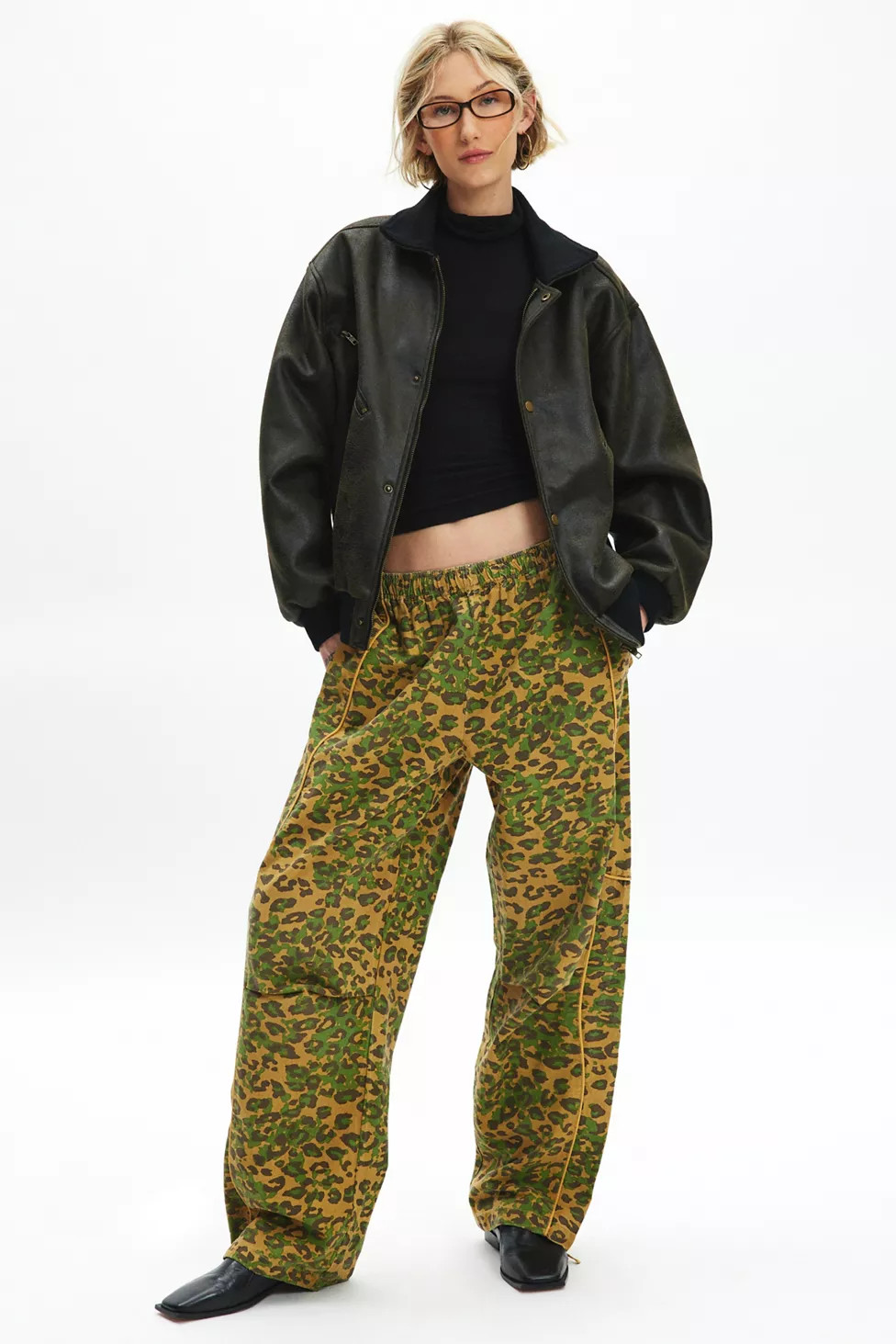 BDG Jess Leopard Camo Track Pant | Urban Outfitters (US and RoW)