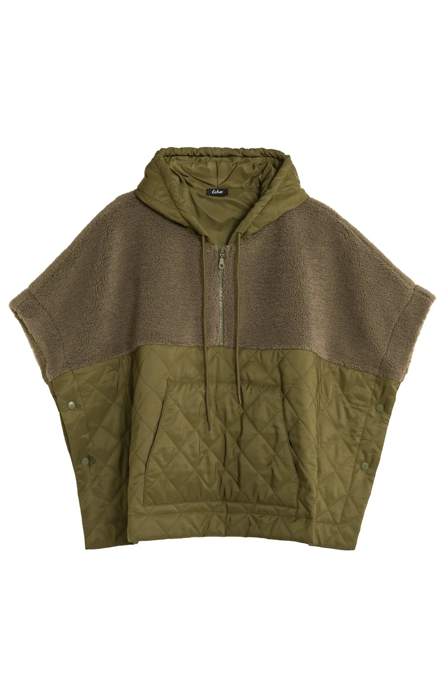 Echo Combo Quilted Hooded Poncho | Nordstrom | Nordstrom