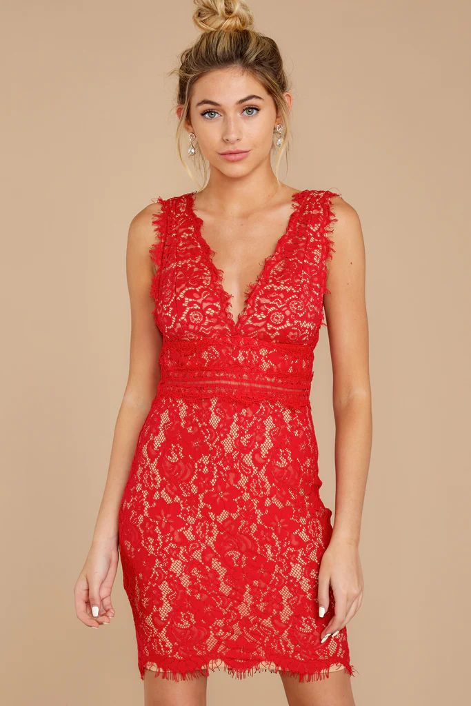 Better For It Red Lace Dress | Red Dress 