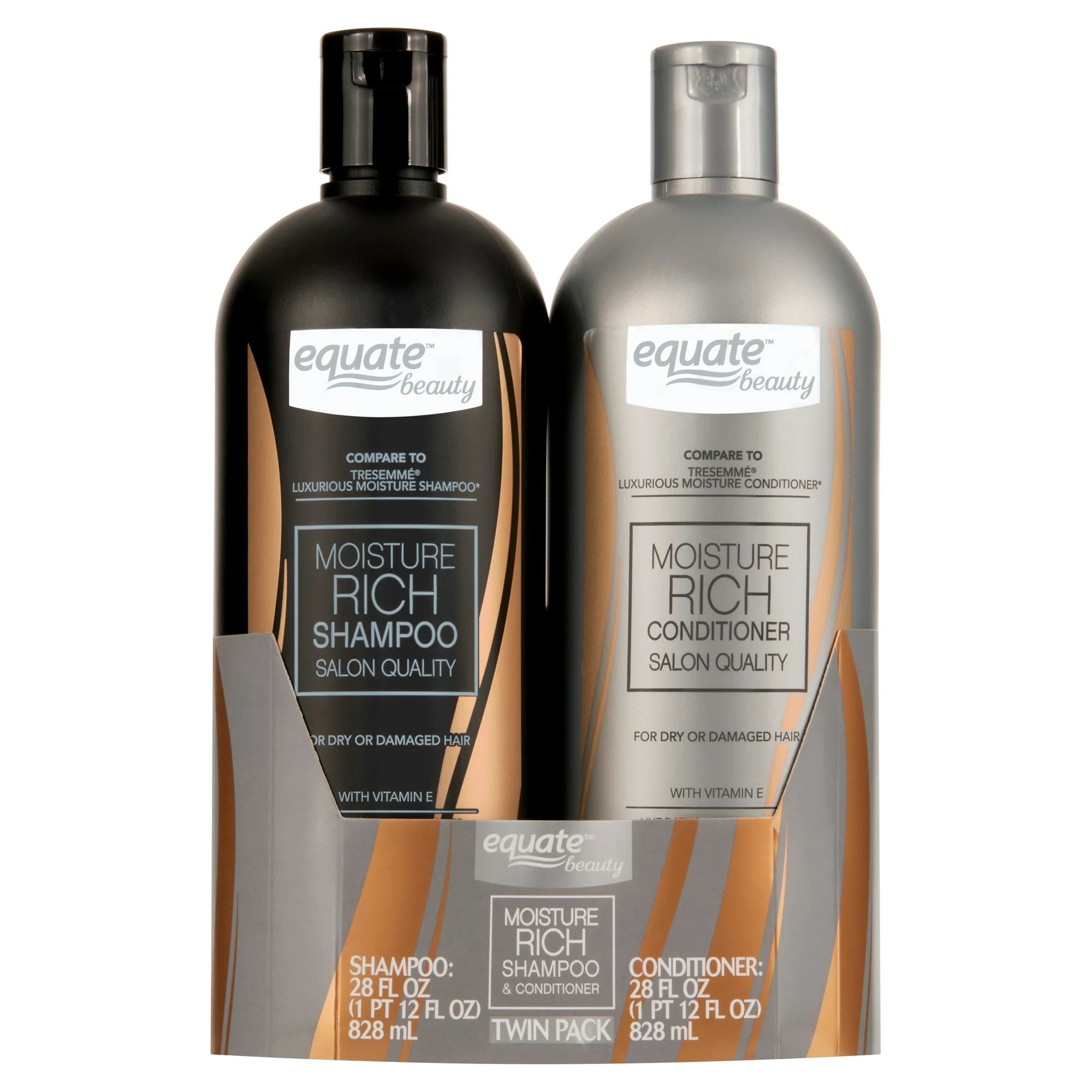 Equate Beauty Moisture Rich Shine Enhancing Daily Shampoo & Conditioner with Vitamin E, Full Size... | Walmart (US)
