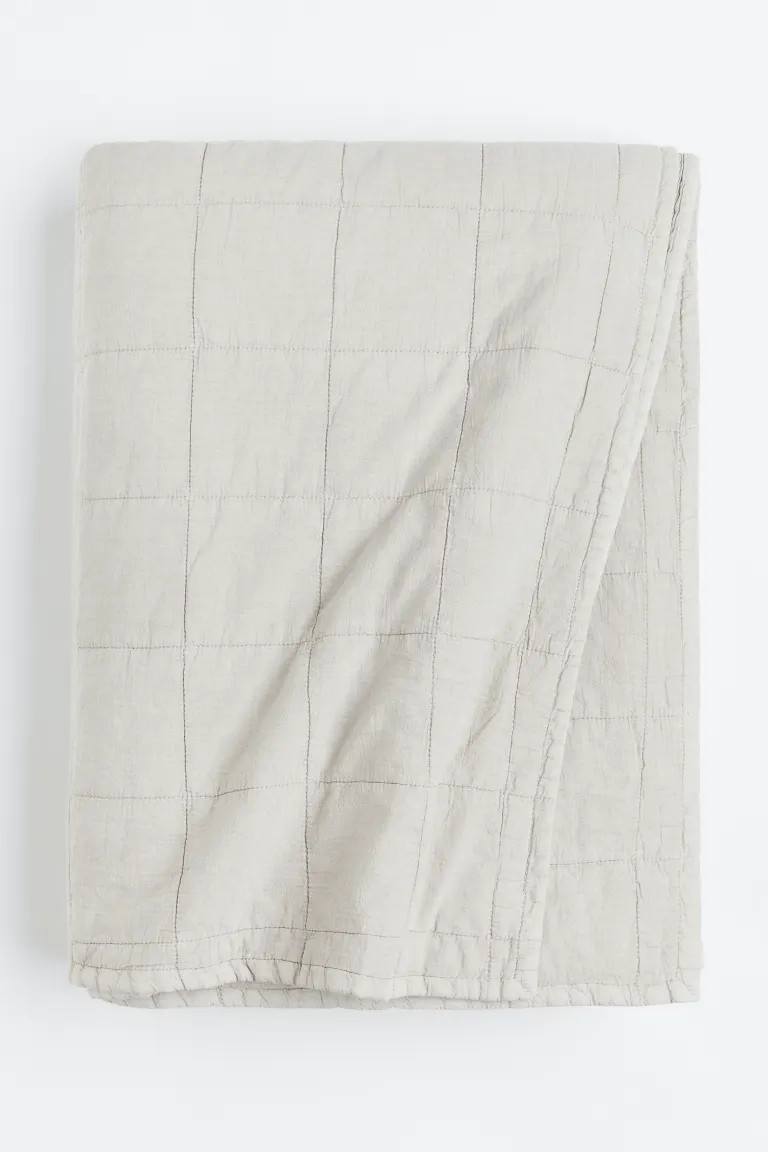 Quilted Bedspread - Light beige - Home All | H&M US | H&M (US + CA)