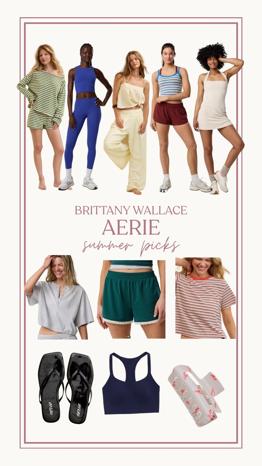 My summer picks from Aerie ☀️💛 Almost all of it is on sale! 
athletic shorts, activewear, matching sets, boyfriend tee, sports bra, flip flops, claw clip, hair clip, tennis dress

#LTKfitnessgoals #LTKootd #LTKSaleAlert