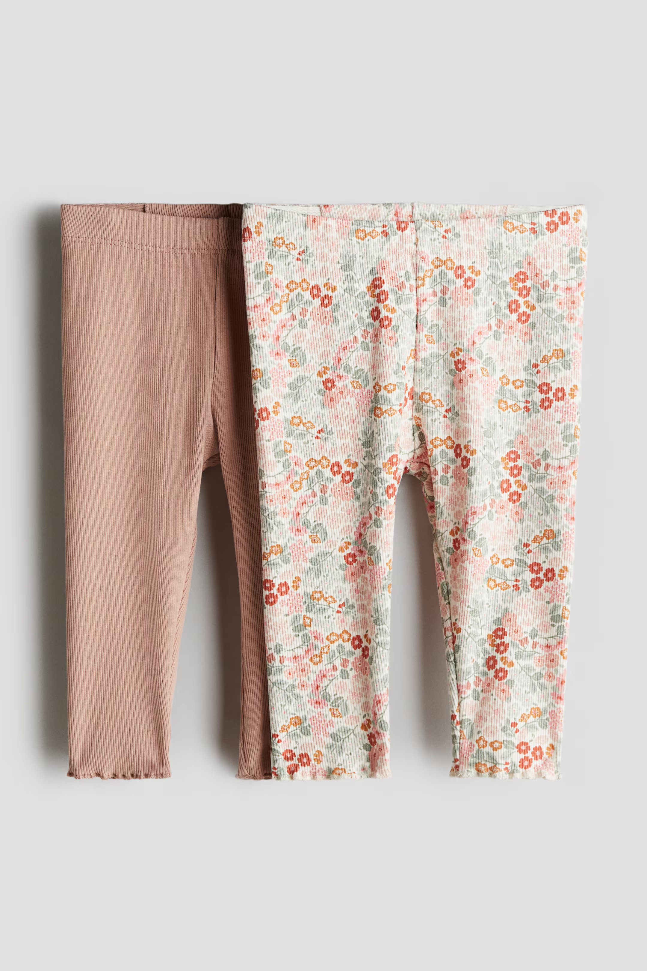 2-pack Ribbed Cotton Leggings | H&M (US + CA)