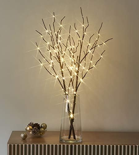LITBLOOM Lighted Brown Willow Branches 32IN 100 LED with Timer Battery Operated, Tree Branch with... | Amazon (US)