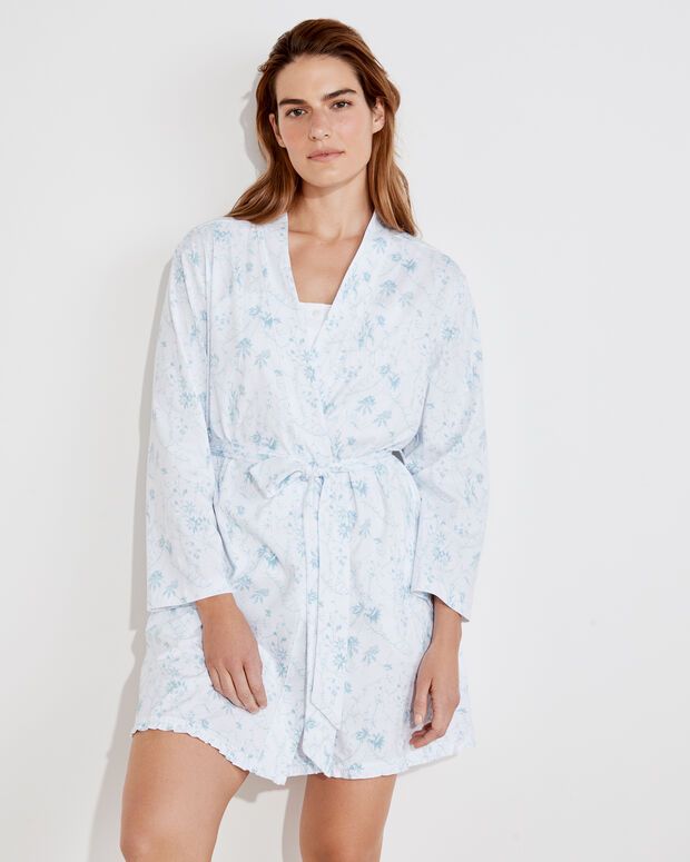 Organic Cotton Jersey Bluebell Floral Robe | Haven Well Within