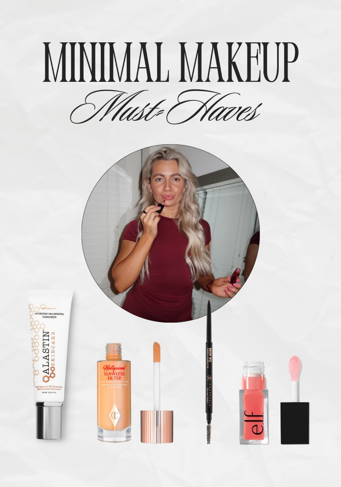 As someone who can only pull off minimal makeup, these are my STAPLES — gym, grocery run, day to day, anything. I can rely on these babies! 💃🏼💗💫 Now if I’m getting ‘dolled up’, I add a few more small things to my look. Let me know if you’d like to see those!! ✨