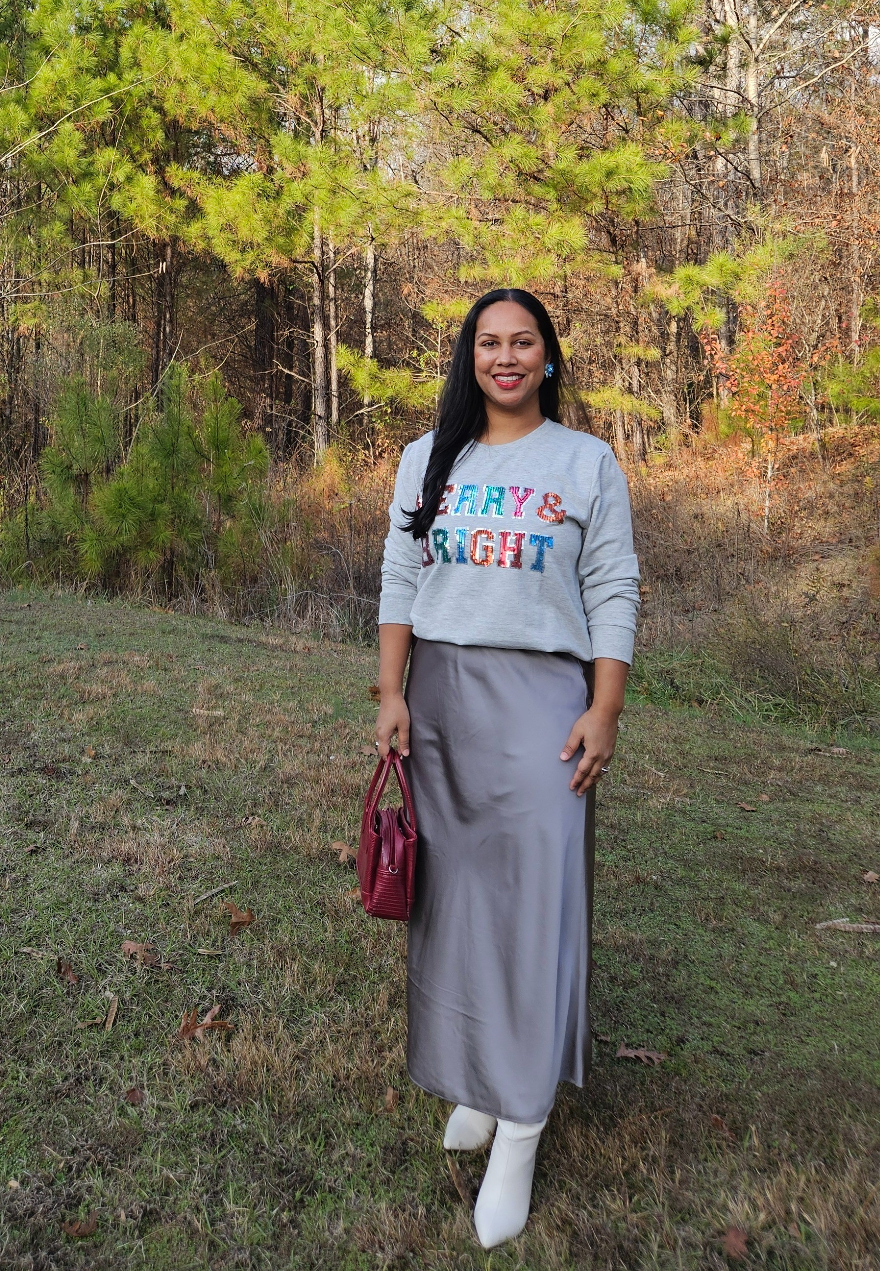 Festive sweatshirt, wearing size medium 

#LTKHoliday #LTKGiftGuide #LTKFindsUnder50