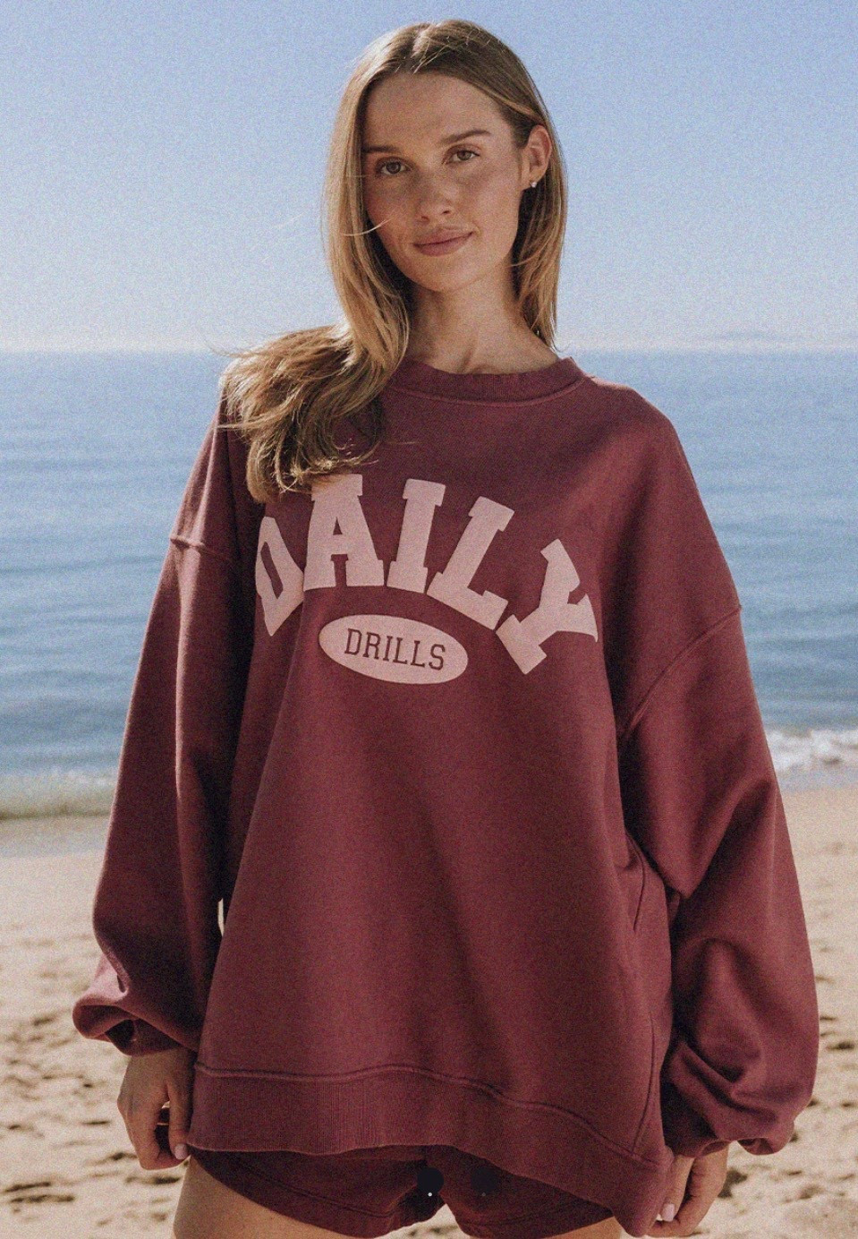 The cutest crewneck popped up as a daily drills and @DIBS Beauty collab👏🏼👏🏼 I got the smaller size 

#LTKSeasonal #LTKSpringSale #LTKootd