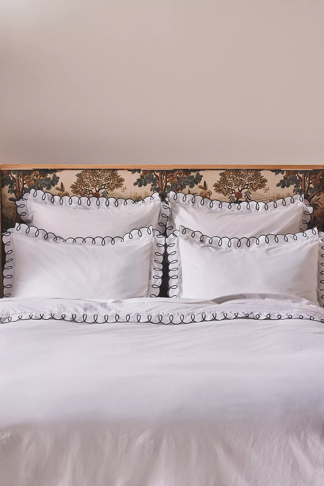 Maeve by Anthropologie Organic Cotton Looped Embroidered Duvet Cover | Anthropologie (US)