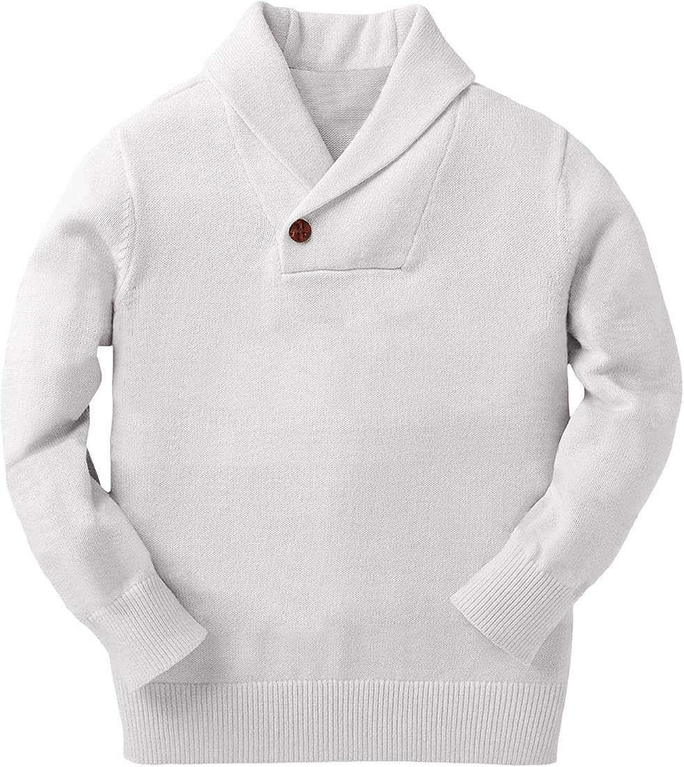 Ryannology Toddlers Baby Boys Girls Shawl-Collar Pullover Cable Sweater V Neck Warm Fall Winter Chri | Amazon (US)